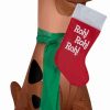 Inflatables * | Gemmy Christmas Airblown Inflatable Scooby W/Santa Hat And Stocking Wb, 3.5 Ft Tall