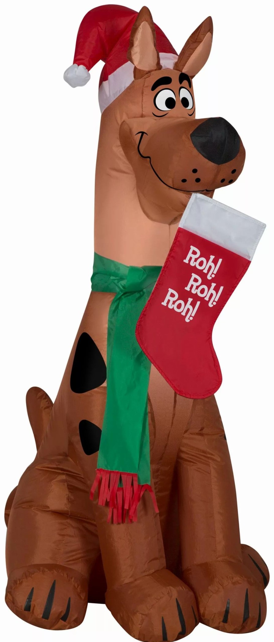 Inflatables * | Gemmy Christmas Airblown Inflatable Scooby W/Santa Hat And Stocking Wb, 3.5 Ft Tall