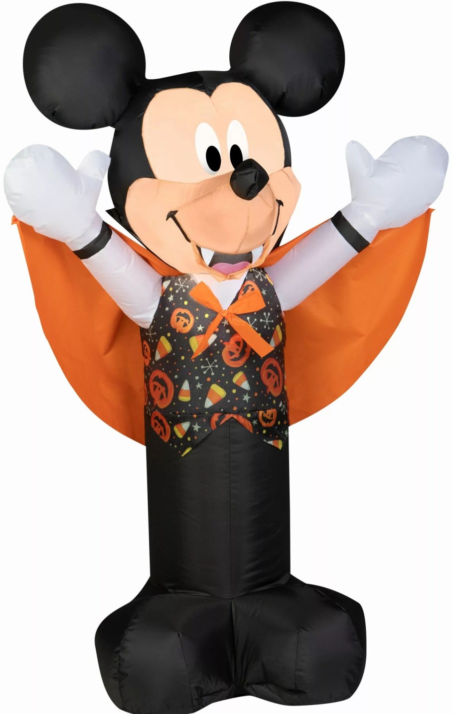 Inflatables * | Gemmy Airblown Inflatable Mickey Mouse As Vampire, 3.5 Ft Tall, Black