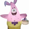 Inflatables * | Gemmy 4 Ft Airblown Patrick In Easter Outfit Sm, Pink