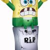 Inflatables * | Gemmy Airblown Spongebob As Monster On Tombstone Nick, 3 Ft Tall, Multi