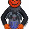 Inflatables * | Gemmy Lightshow Airblown Inflatable Pumpkin Reaper With Fire & Ice Technology And Micro Led Lights, 8.5 Ft Tall