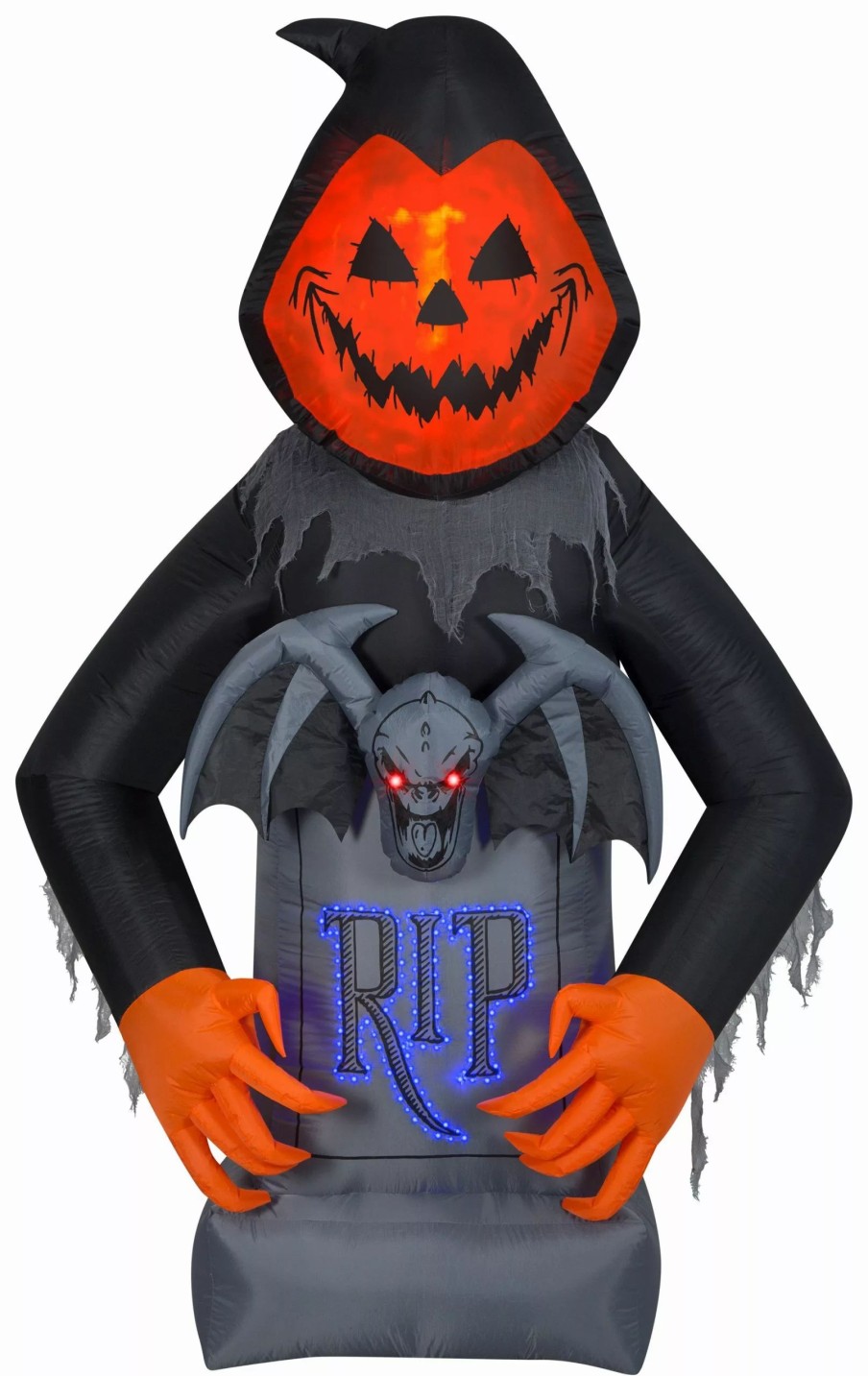 Inflatables * | Gemmy Lightshow Airblown Inflatable Pumpkin Reaper With Fire & Ice Technology And Micro Led Lights, 8.5 Ft Tall