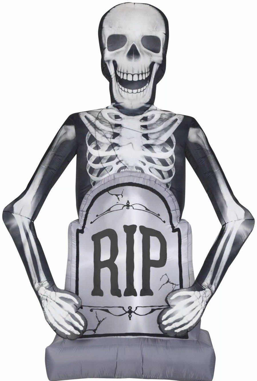 Inflatables * | Gemmy Photorealistic Airblown Skeleton W/Tombstone Giant, 10 Ft Tall, Multicolored