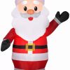 Inflatables * | Gemmy Christmas Airblown Inflatable Santa, 4 Ft Tall, Red