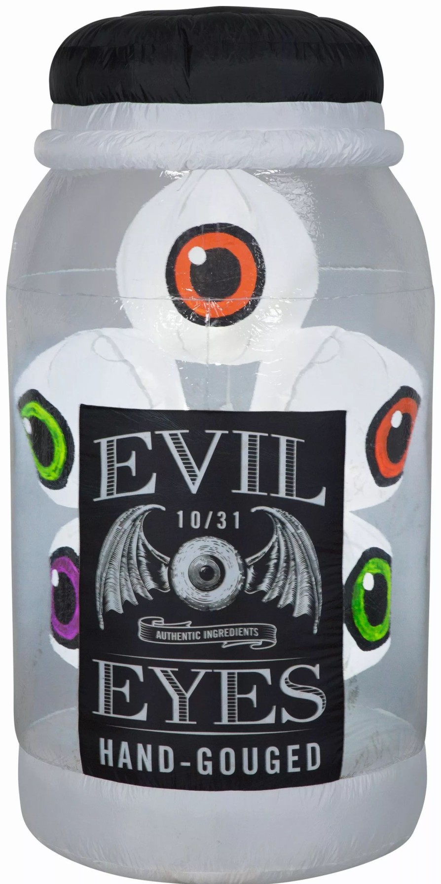 Inflatables * | Gemmy Airblown Inflatable Jar Of Evil Eyes With Flashing Lights, 5.5 Ft Tall, Black