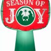 Inflatables * | Gemmy Christmas Airblown Inflatable Outdoor Season Of Joy Sign, 3.5 Ft Tall, Red