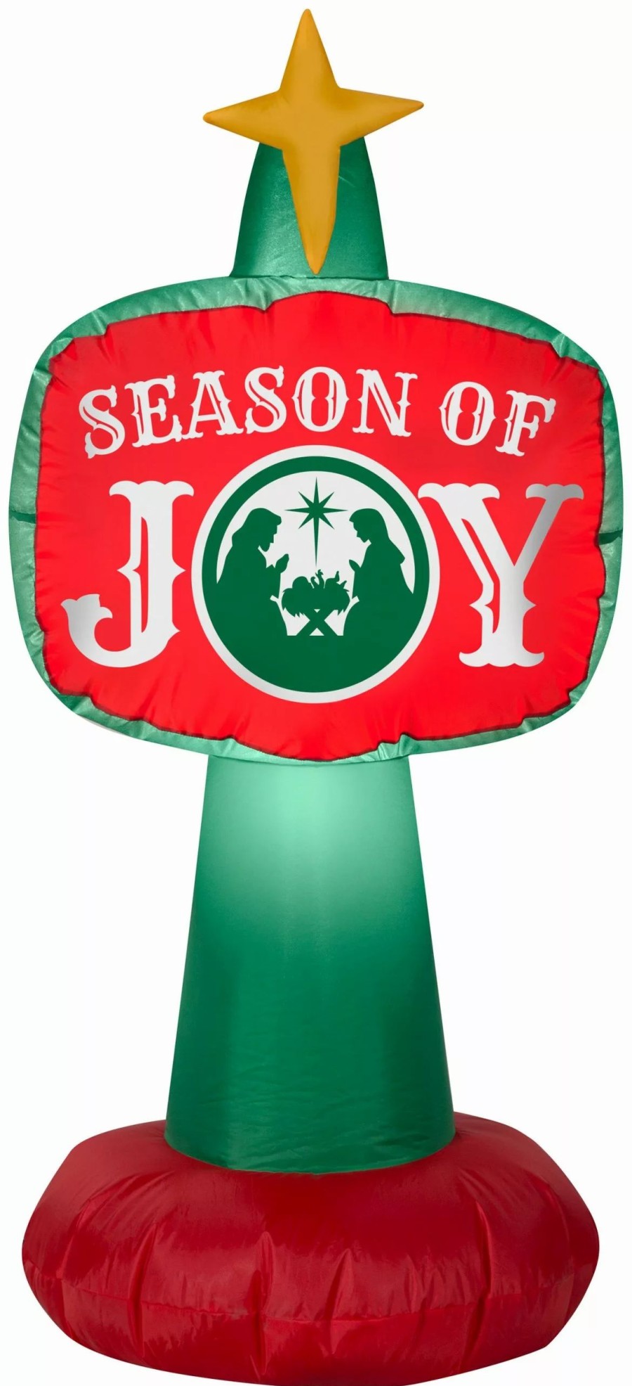 Inflatables * | Gemmy Christmas Airblown Inflatable Outdoor Season Of Joy Sign, 3.5 Ft Tall, Red