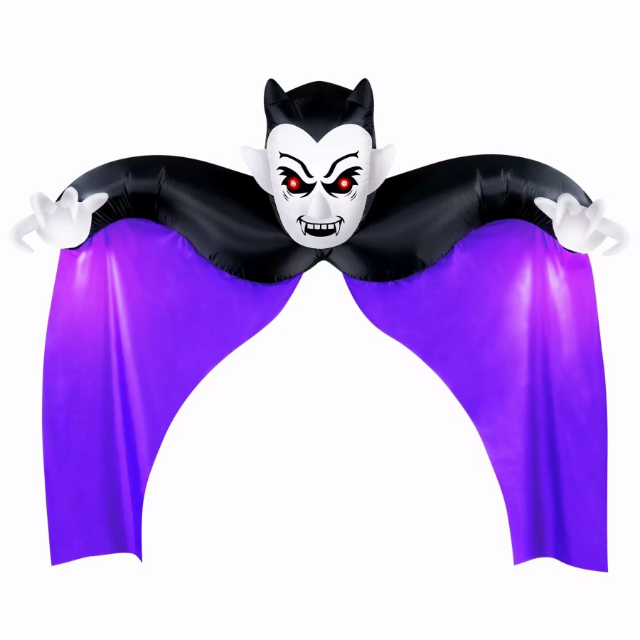 Inflatables * | Occasions Airflowz Inflatable Hanging Vampire 6Ft, 5 Ft Tall, Purple