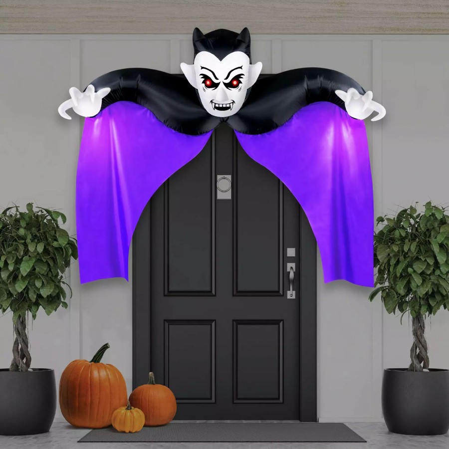 Inflatables * | Occasions Airflowz Inflatable Hanging Vampire 6Ft, 5 Ft Tall, Purple