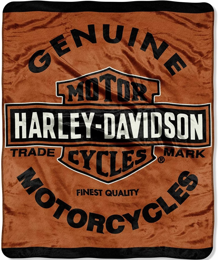 Blankets * | The Northwest Company Harley Davidson Genuine, Orange