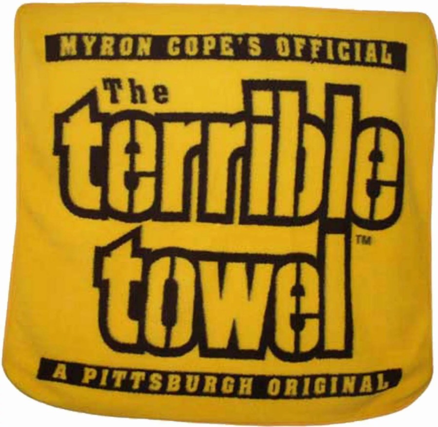 Blankets * | Nfl Terrible Towel The Fleece Throw Blanket 50 X 60 , Yellow