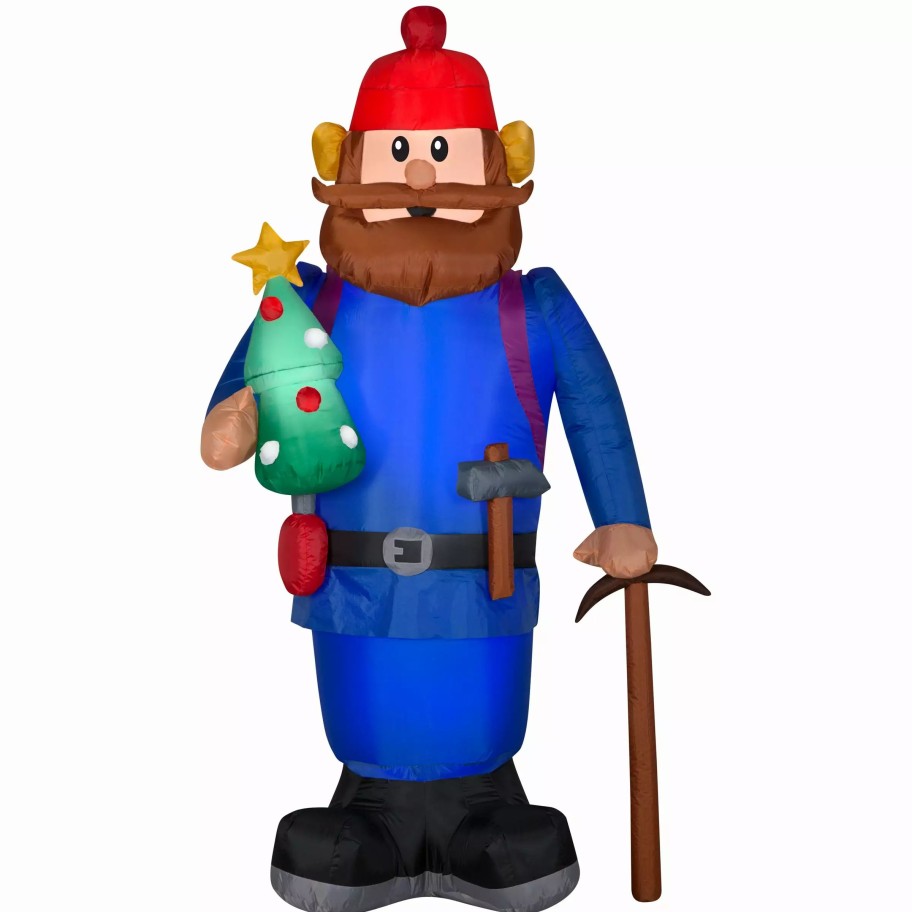 Inflatables * | 6 Airblown Inflatable Yukon Cornelius With Tree