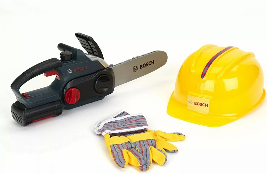 Toys * | Theo Klein Bosch Chain Saw With Helmet & Gloves