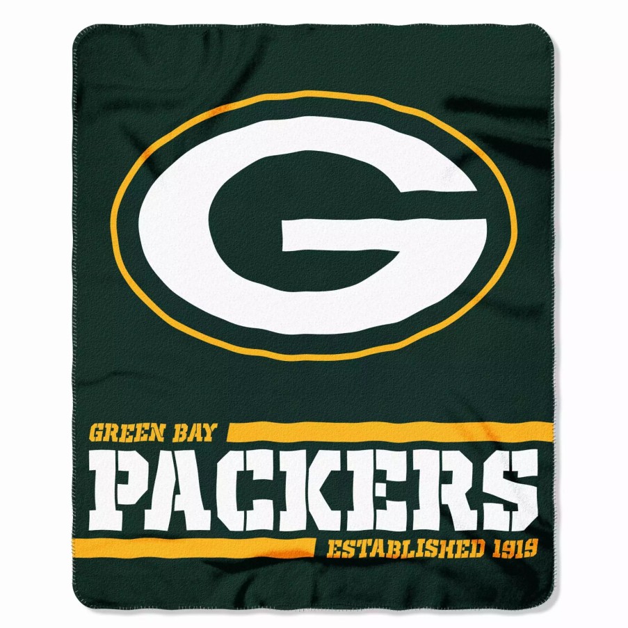 Blankets * | The Northwest Company Green Bay Packers Fleece Throw , Green