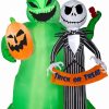 Inflatables * | Gemmy Airblown Jack Skellington W/Oogie Boogie Scene Disney , 6.5 Ft Tall, Multi