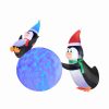 Inflatables * | 6 Inflatable Penguins With Swirling Lights Snowball