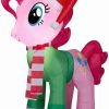 Inflatables * | Gemmy Christmas Airblown Inflatable Inflatable Pinkie Pie With Santa Hat And Green Sweater