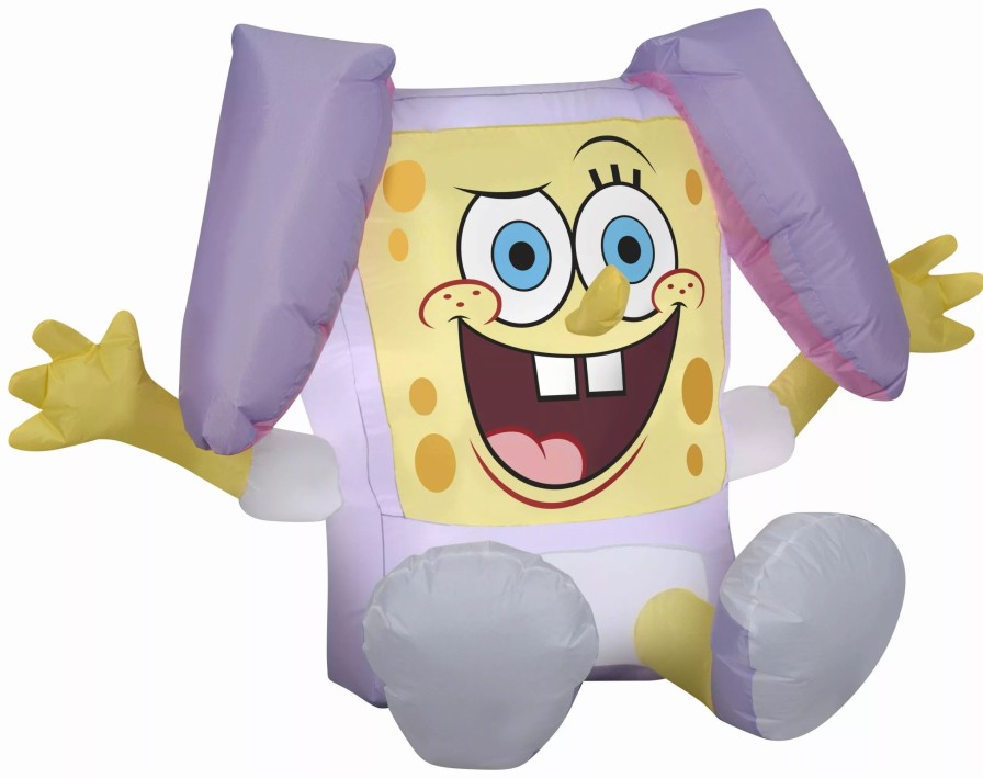 Inflatables * | Gemmy 4 Ft Airblown Spongebob In Easter Outfit Sm, Multicolored