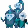 Inflatables * | Gemmy Airblown Haunted Mansion Hitchhiking Ghosts Scene Disney, 6 Ft Tall, Blue