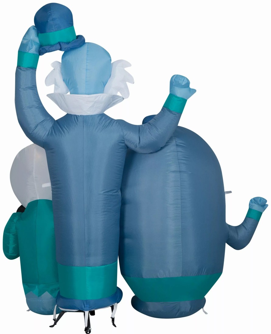 Inflatables * | Gemmy Airblown Haunted Mansion Hitchhiking Ghosts Scene Disney, 6 Ft Tall, Blue