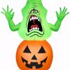 Inflatables * | 3.5 Airblown Slimer On Pumpkin Ghostbusters Halloween Inflatable