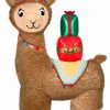 Inflatables * | Gemmy Christmas Airblown Inflatable Mixed Media Luxe Alpaca, 7 Ft Tall, Multi