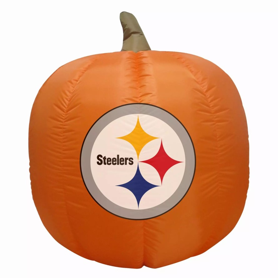 Inflatables * | 4 Pittsburgh Steelers Pumpkin Football Inflatable