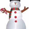 Inflatables * | Gemmy Animated Christmas Airblown Inflatable Swiveling Snowman, 10 Ft Tall, White