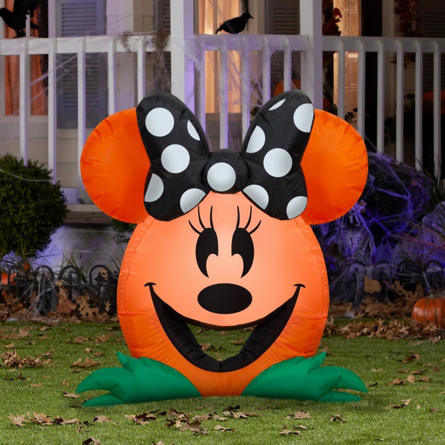 Inflatables * | Gemmy Airblown Cutie Minnie Mouse Disney, 3 Ft Tall, Orange