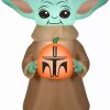 Inflatables * | Gemmy Airblown The Child W/Pumpkin Star Wars, 3.5 Ft Tall, Multicolored