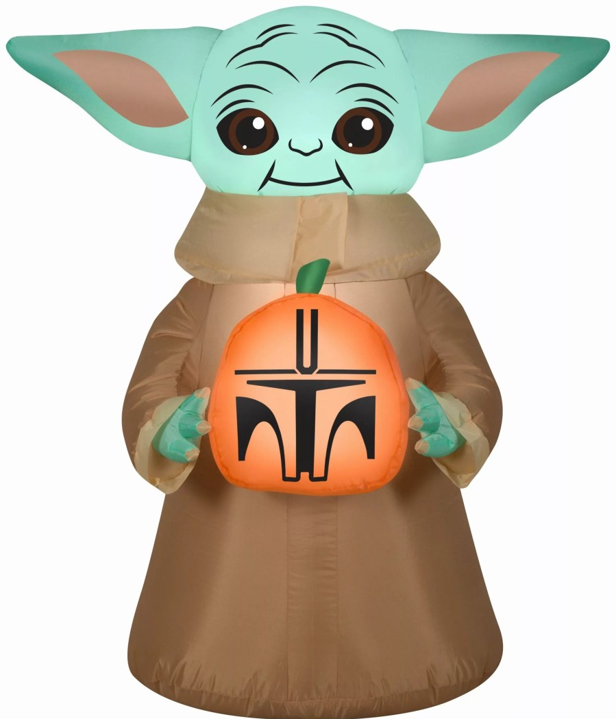 Inflatables * | Gemmy Airblown The Child W/Pumpkin Star Wars, 3.5 Ft Tall, Multicolored