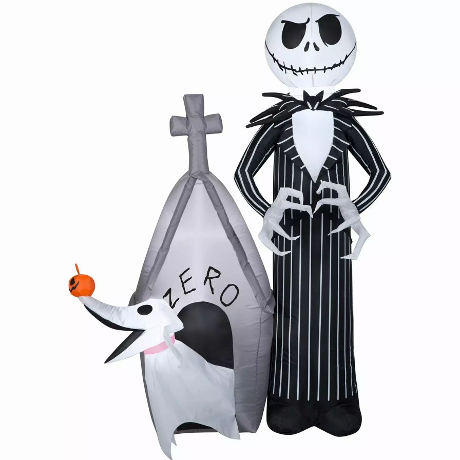 Inflatables * | 5 Airblown Jack And Zero W/House Disney Halloween Inflatable Scene