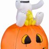 Inflatables * | Gemmy Airblown Snoopy On Pumpkin Peanuts, 4.5 Ft Tall, Multicolored