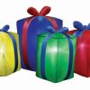 Inflatables * | Occasions 8 Inflatable Row Of Presentsnon Metallic, 8 Ft Tall, Multicolored