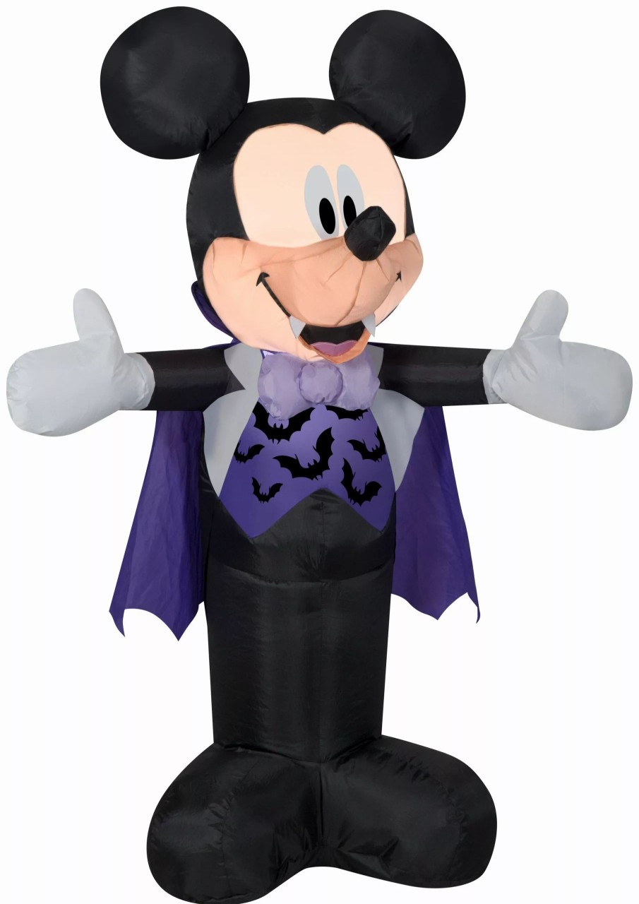 Inflatables * | Gemmy Airblown Mickey In Vampire Costume Disney , 3.5 Ft Tall, Multicolored