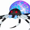 Inflatables * | 8 Projection Airblown Kaleidoscope Black And White Spider Halloween Inflatable