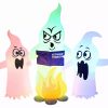 Inflatables * | Occasions 5 Inflatable Color Changing Campfire Ghosts, 5 Ft Tall, White