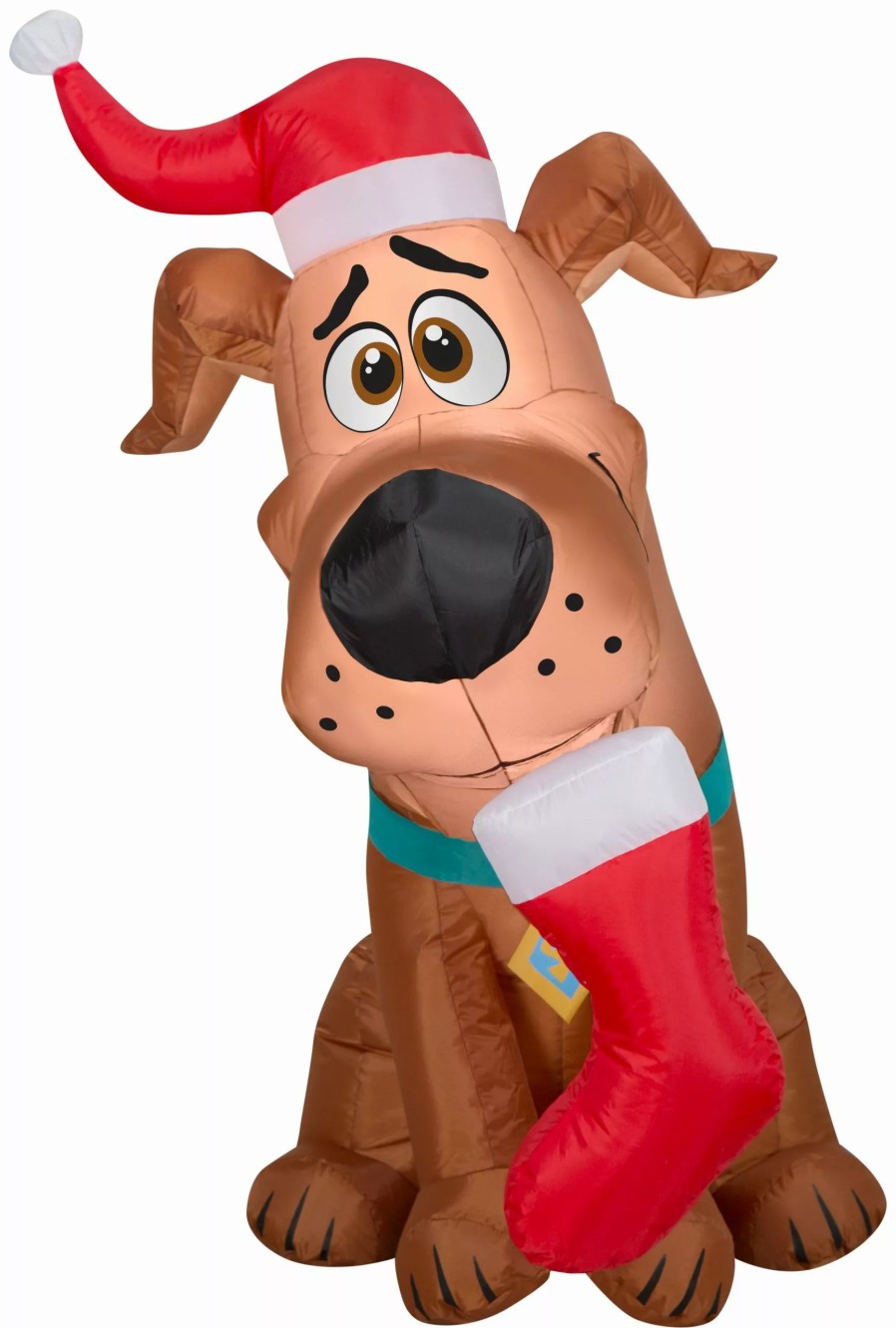 Inflatables * | Gemmy Christmas Airblown Inflatable Puppy Scoob W/Stocking Wb, 3.5 Ft Tall, Brown