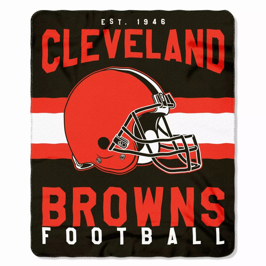 Blankets * | The Northwest Company Cleveland Browns Fleecee Throw , Brown