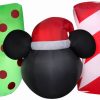 Inflatables * | Gemmy Christmas Airblown Inflatable Inflatable Mickey Mouse "Joy" Sign, 2.5 Ft Tall, Black