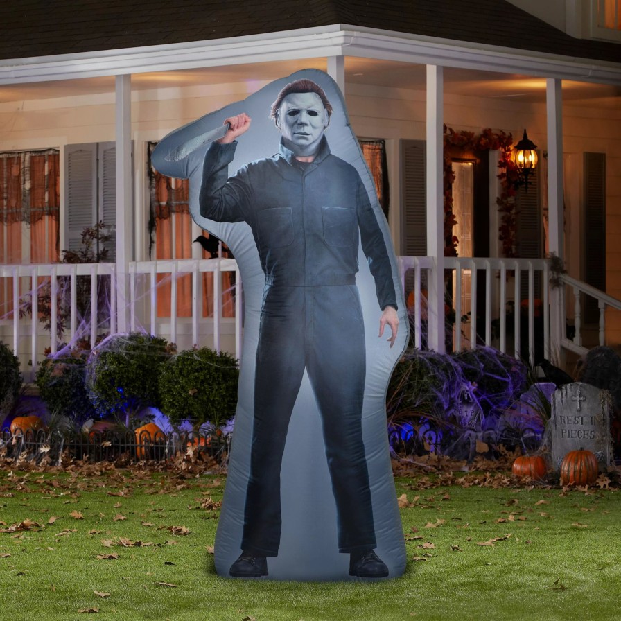 Inflatables * | Gemmy Photorealistic Airblown Michael Myers S Lg Universal, 6 Ft Tall, Black