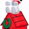 Inflatables * | Gemmy Christmas Airblown Inflatable Inflatable Snoopy On Dog House, 4 Ft Tall, Red