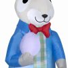 Inflatables * | Gemmy 7 Ft Airblown Dapper Easter Bunny W/Egg, Multicolored