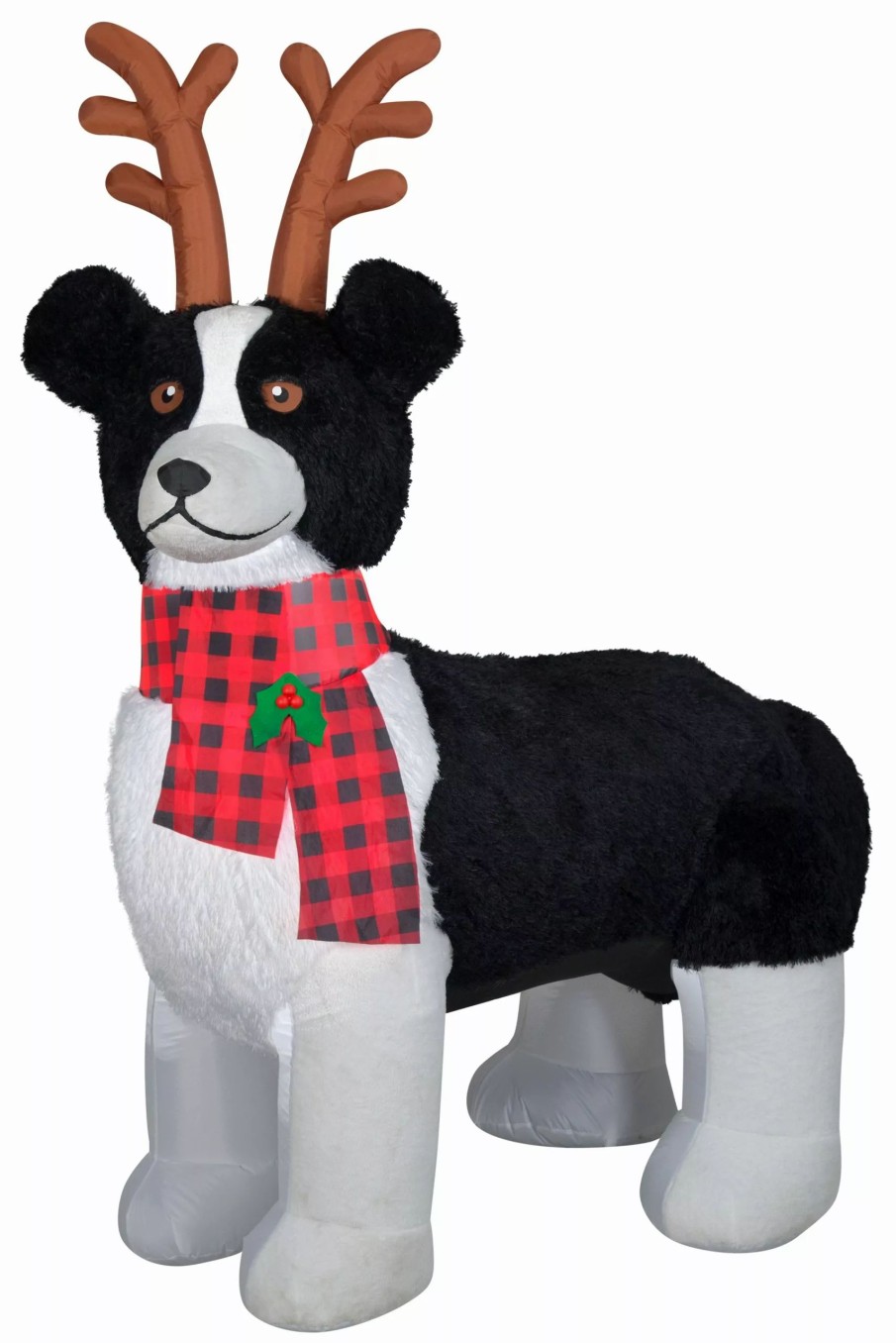 Inflatables * | Gemmy Christmas Airblown Inflatable Mixed Media Border Collie Dog, 2.5 Ft Tall, White