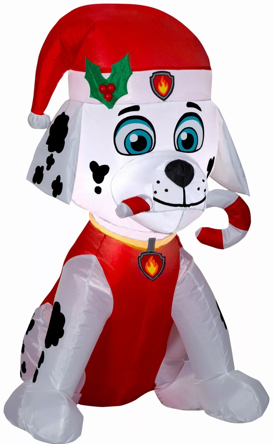 Inflatables * | Gemmy Christmas Airblown Inflatable Marshall Fire Dog W/Candy Cane, 3 Ft Tall, Red