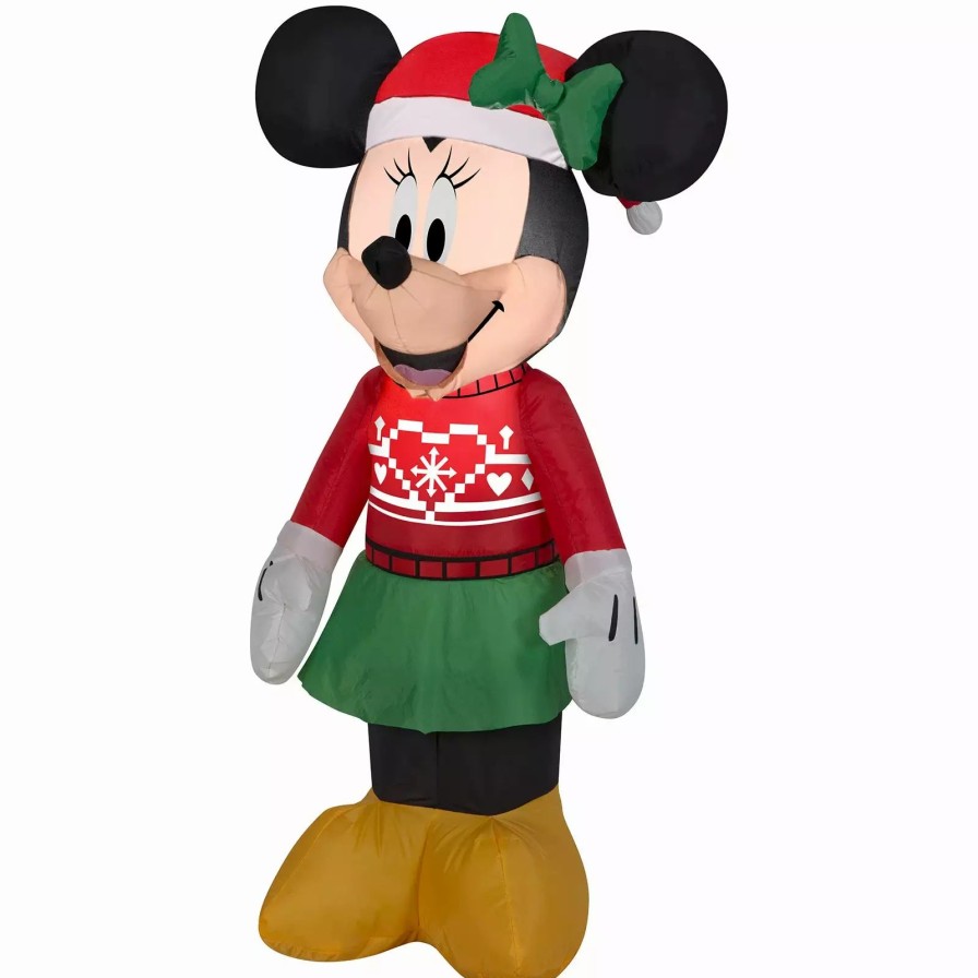 Inflatables * | 3.5 Airblown-Minnie In Ugly Sweater-Disney Christmas Inflatable