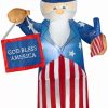 Inflatables * | 6 Airblown Uncle Sam W/Flag & Banner Spring Inflatable