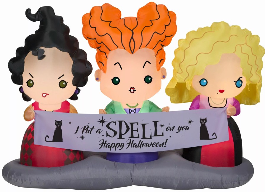 Inflatables * | Gemmy Airblown Hocus Pocus Sisters Scene Disney, 4.5 Ft Tall, Multicolored