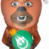 Inflatables * | Gemmy Christmas Airblown Inflatable Inflatable Chewbacca With Santa Hat, 3.5 Ft Tall, Brown